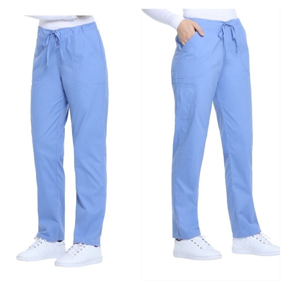 NWT lot of 2 Scrubstar Women's Core Essentials Scrub Pants with Drawstring Tie - Picture 1 of 11